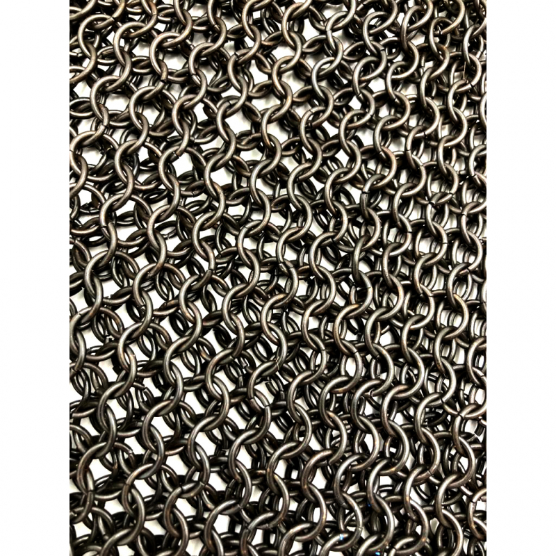 Kyrck Armour - Medieval Chain Mail Shirt (long sleeves, blackened) Chain Mail Shirt  |  Blackened