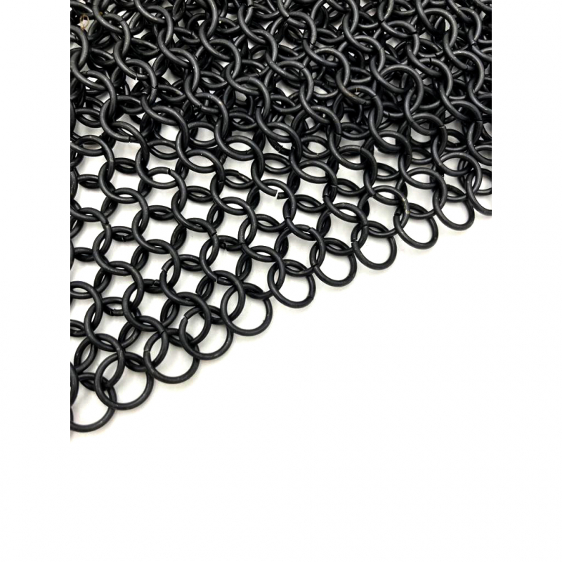 Kyrck Armour - Medieval Chain Mail Coif (butted steel, blackened) Chain Mail Coif  |  Blackened